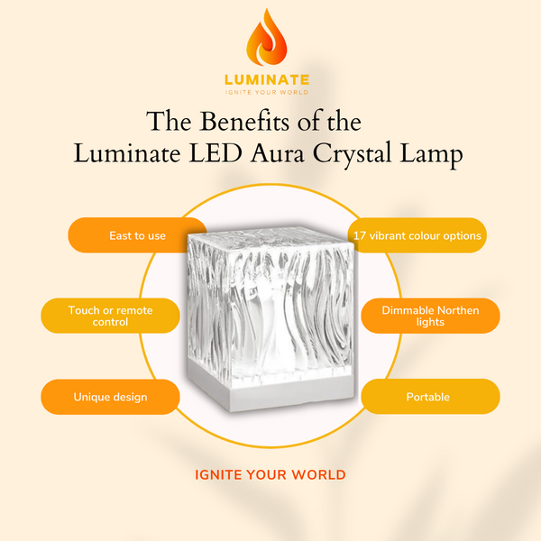 Luminate LED Aura Crystal Lamp